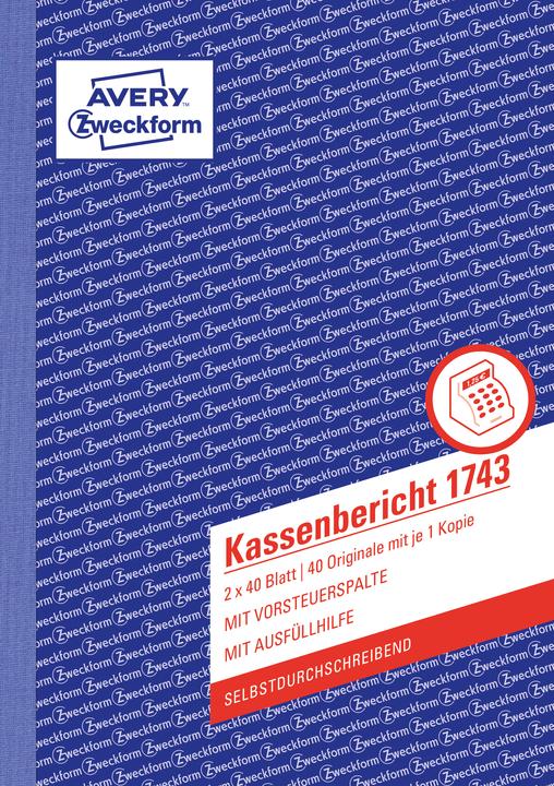 Produktbild Avery Kassenbericht (40 x)