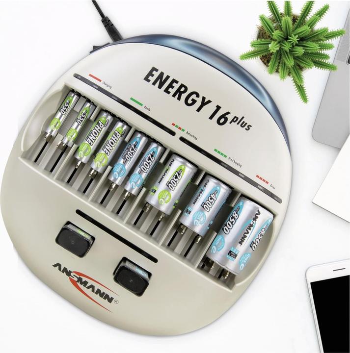 Immagine prodotto Ansmann Energia 16 Plus (1 pz., C, D, AA, AAA, 9V Block, Caricabatterie senza batteria)