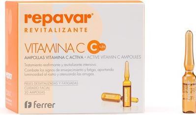 Produktbild Repavar Revitalize Active Vitamin C Ampoules 20 Units - Antiaging, Intense Revitalizing and Firming Treatmen (1.50 ml)
