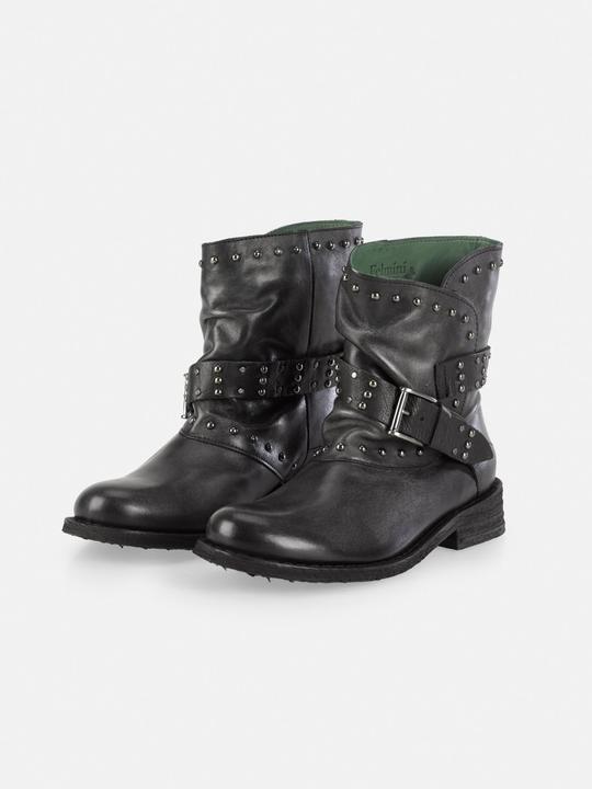 Produktbild Felmini GREDO D905 Bikerstiefel mit dekorativen Nieten entlang des Schafts und Schnallenriemen, mit einem Vi (41)