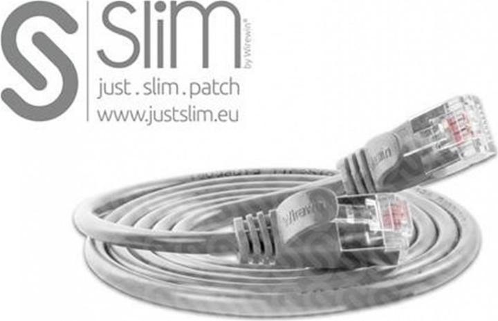 Actual product image Wirewin Slim patch cord: F/FTP, 7.5m, gray (U/FTP, CAT6, 7.50 m)