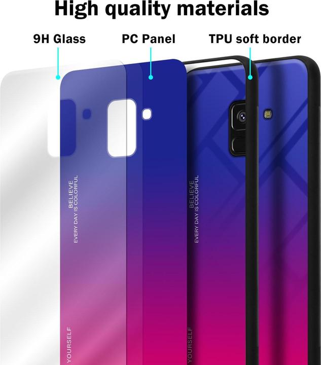 Productafbeelding Cadorabo TPU 2 kleuren glasdekking (Samsung Galaxy A8 (2018))