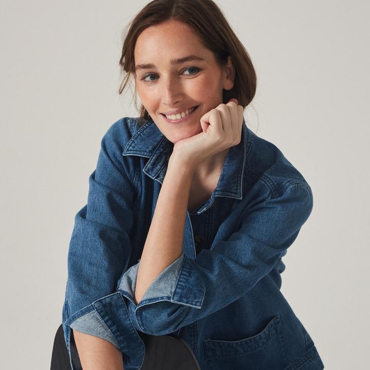 Actual product image La Redoute Collections Signature denim jacket with buttons (S, M)