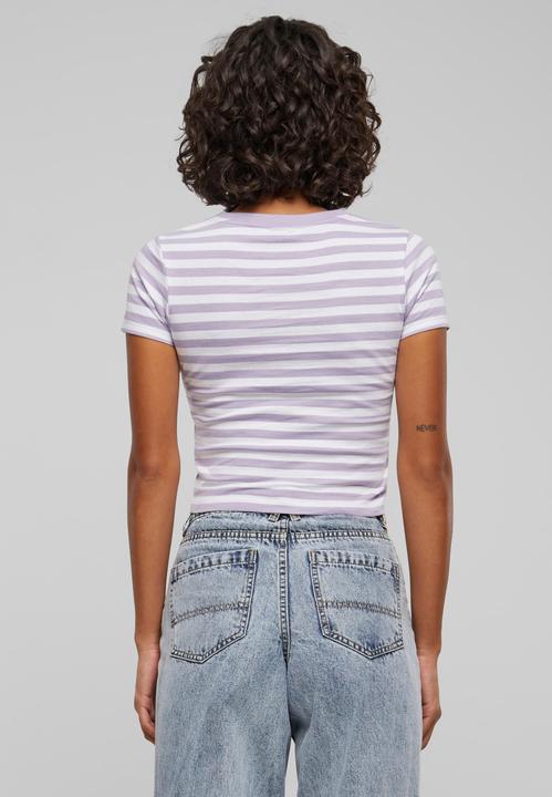 Actual product image Urban Classics Ladies Short Striped Tee - 142651 (XL)