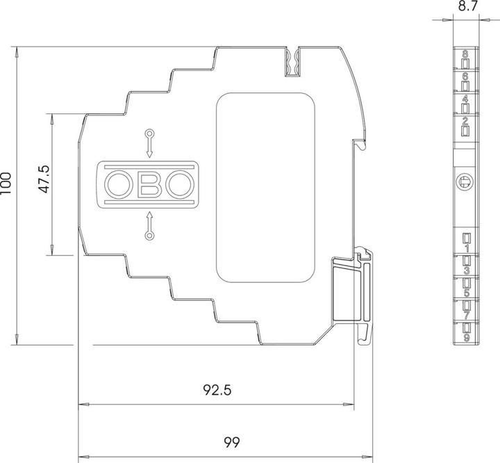 Immagine prodotto OBO Bettermann OBO MDP-2 D-5-T Barriera antifulmine a 2 poli