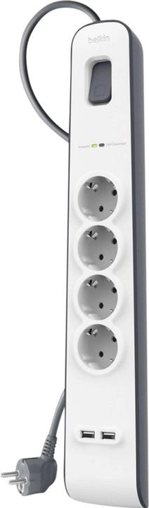 Belkin BSV401VF2M (4 x, CEE 7/3, USB-A, 2 m)