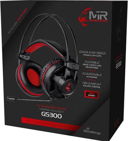 Image du produit MediaRange Casque de jeu filaire avec son surround 5.1 (Filaire)