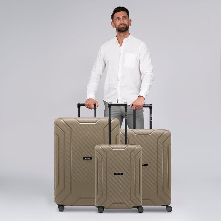 Actual product image Redolz Essentials 15 4-wheel suitcase set 3-piece with three-point fastening (210 l, XL (from 140l))