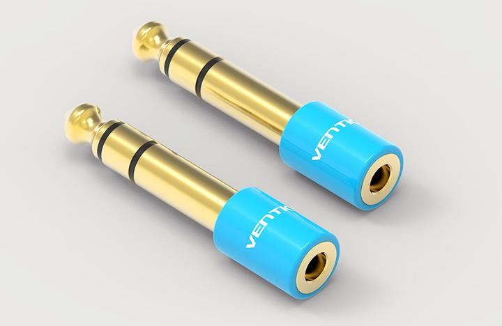 Actual product image Vention Audio adapter VAB-S01-L, Jack 3.5mm to Jack 6.5mm (Angle adapter)