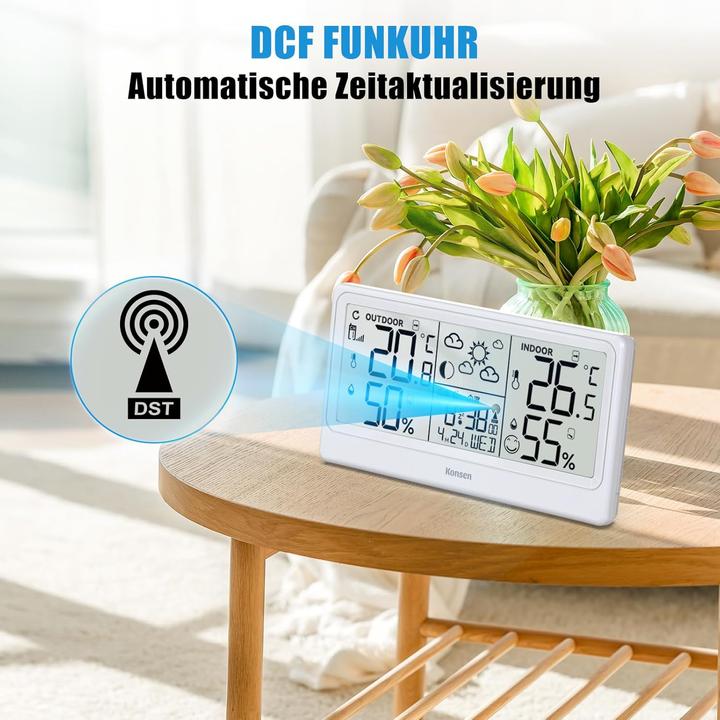 Produktbild Baldr Funk-Wetterstation mit Aussensensor und DCF Uhr