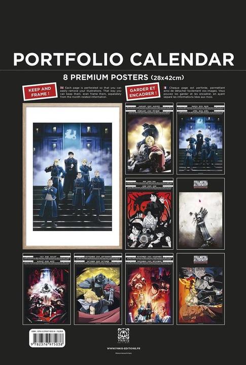 Produktbild PIKA Fullmetal alchemist : portfolio calendar : 8 premium posters 2025 (Französisch)
