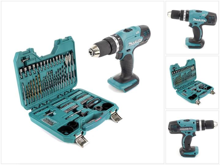 Makita DHP 453 Z Accu klopboormachine 18V 42Nm Solo + 100 st. bit-, boor- & doppenset (Oplaadbare batterij)