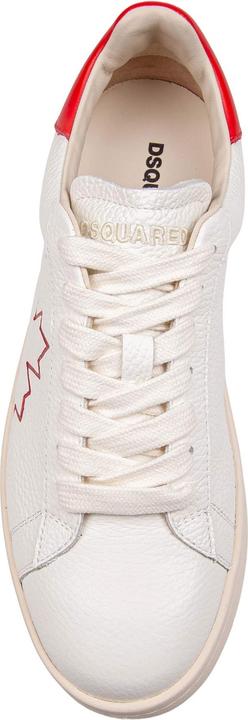 Image du produit Dsquared2 boxer sneakers in leather white and red color (42)