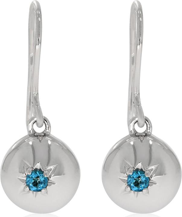 Produktbild Xen Ohrhänger mit Swiss Blue Topas ca. 0,18 ct. (925 Sterling Silber)