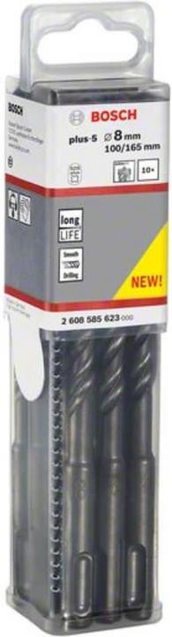 Actual product image Bosch Professional Zubehör Hammer drill SDS plus-5, 8 x 100 x 165 mm, pack of 10 (8 mm)