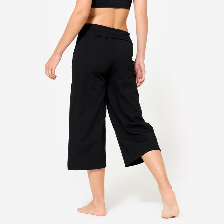 Immagine prodotto Kimjaly Yoga Caprihose Damen hoher Bund - tiefschwarz (M)