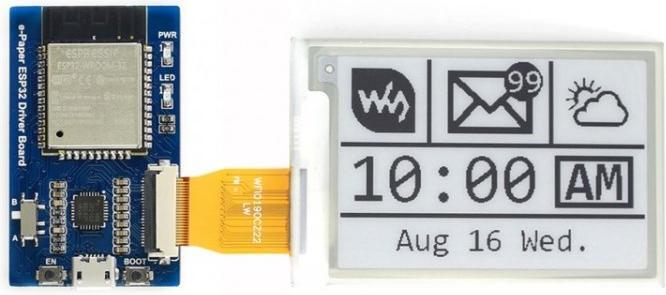 Actual product image WaveShare ESP32 Universal Raw e-Paper Driver Board WiFi Bluetooth