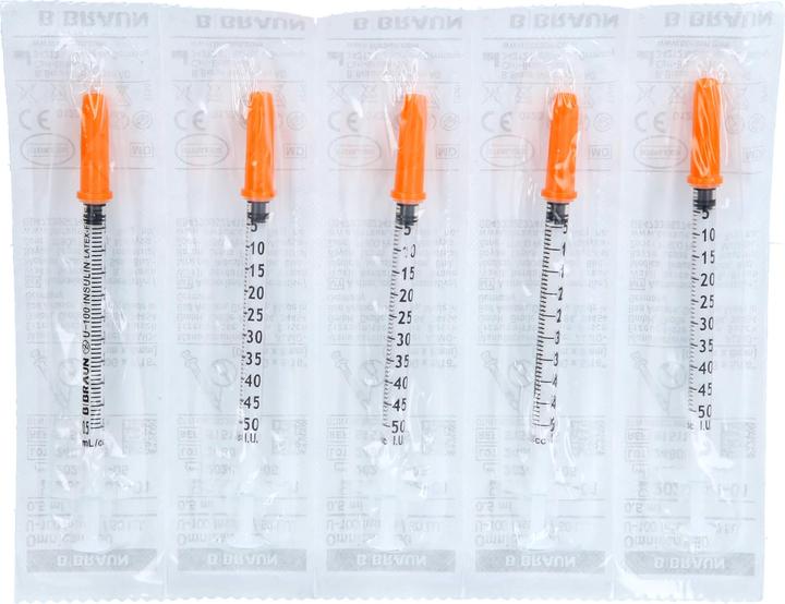 Produktbild B.Braun Insulin 50 0.5ml 0.3x8mm G30 einz (Insulinspritze)
