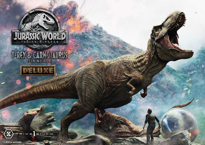 Actual product image Prime 1 Studio Jurassic World: T-Rex & Carnotaurus 1/15 - Deluxe Version