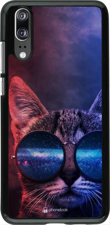 Actual product image PhoneLook Coque Red Blue Cat Glasses (Huawei P20)