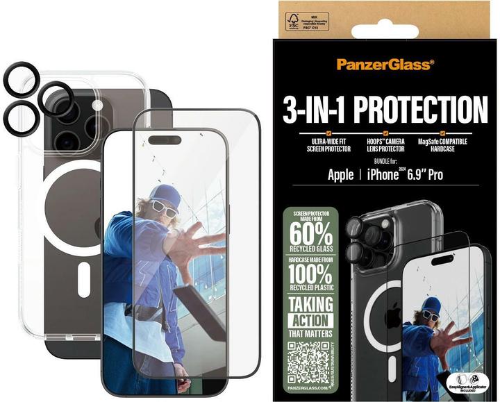 Actual product image PanzerGlass Bundle Ultra Wide FIt Glass + Case + Lens (1 Piece, Apple iPhone 16 Pro Max)