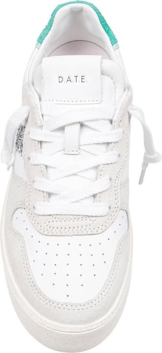 Actual product image D.a.t.e. D.a.t.e sneakers court platform in leather and suede white and green (42)