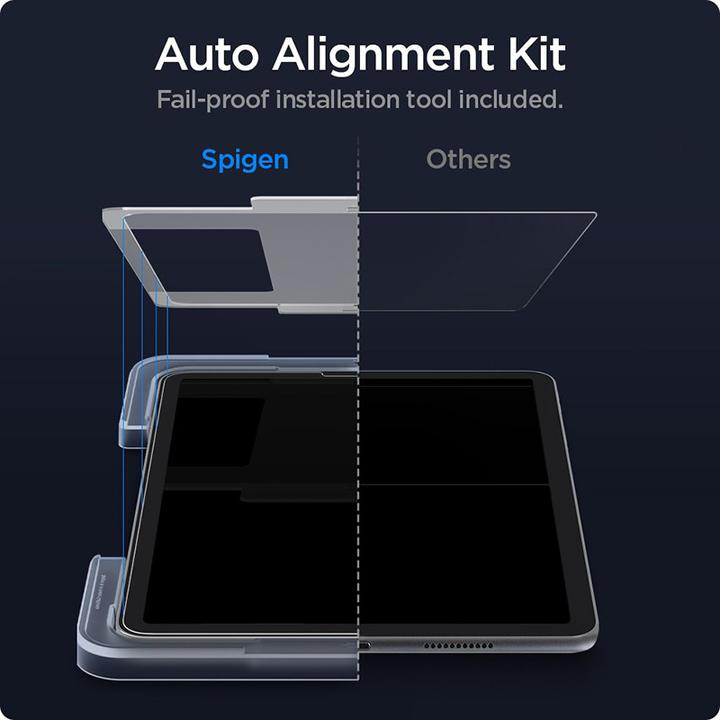 Produktbild Spigen tempered glass Glas.TR "EZ FIT" for iPad Air 4 2020 / 5 2022 (1 Stück, iPad Air 2020 (4. Gen))