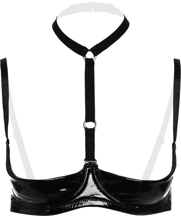 Actual product image Christine Le Duc 1/4 cup bra Dark Desire - black (XXL)