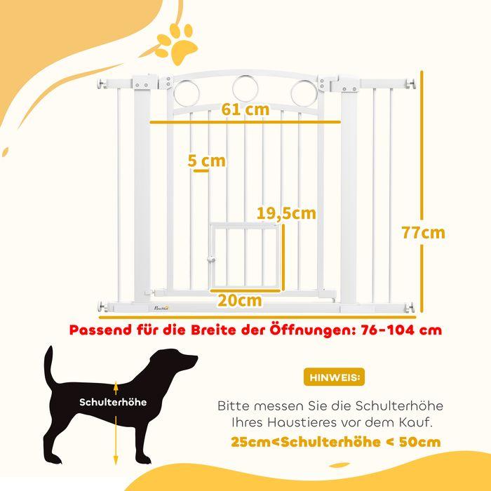 Image du produit Swisshandel24 Türschutzgitter, 76-104 cm Treppengitter, Treppenschutzgitter, Treppenschutz