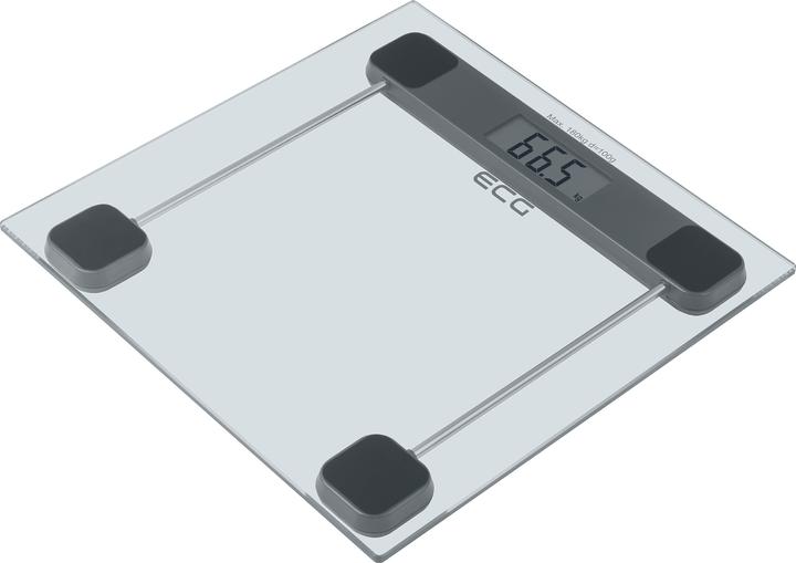 Image du produit ECG OV 137 Glass Personal fitness scale, large LCD display, max. weight 180 Kg (180 kg)