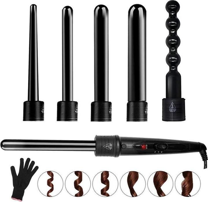 Produktbild Havetime Lockenstab Set 6 in 1 Lockenwickler (9 mm, 10 mm, 11 mm, 12 mm, 13 mm, 14 mm, 15 mm, 16 mm, 17 mm, 18 mm, 19 mm, 20 mm, 21 mm, 22 mm, 23 mm, 24 mm, 25 mm, 26 mm, 27 mm, 28 mm, 29 mm, 30 mm, 31 mm, 32 mm)