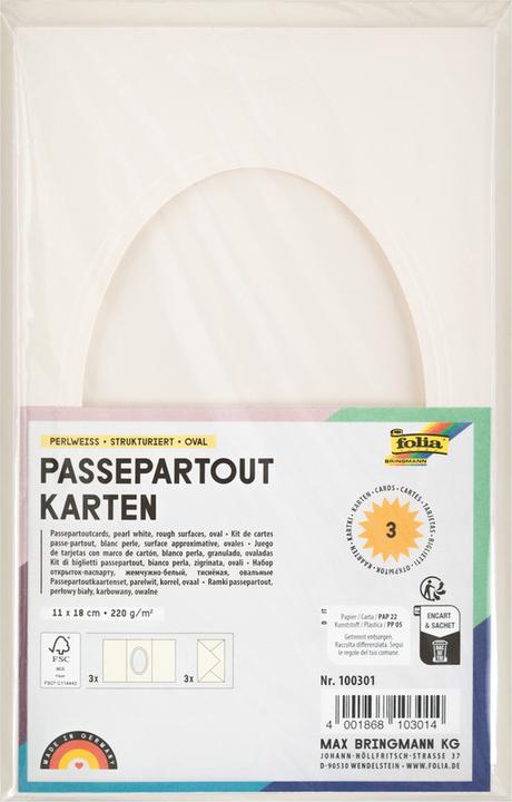 Immagine prodotto Folia Carte Passepartout 220g/m2 ovale (3 pz.)