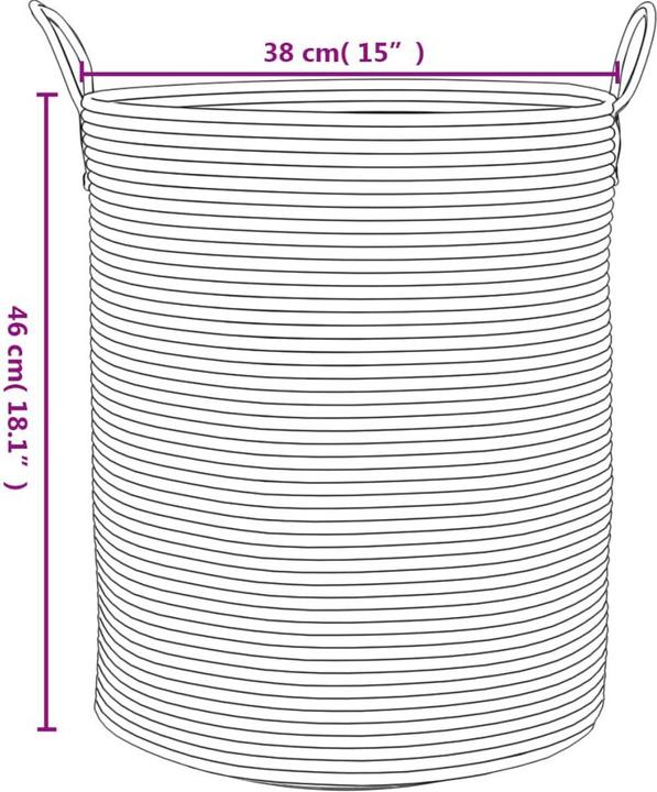 Immagine prodotto VidaXL Cestino portaoggetti Beige (1 x, Ø 38 x 46 cm)