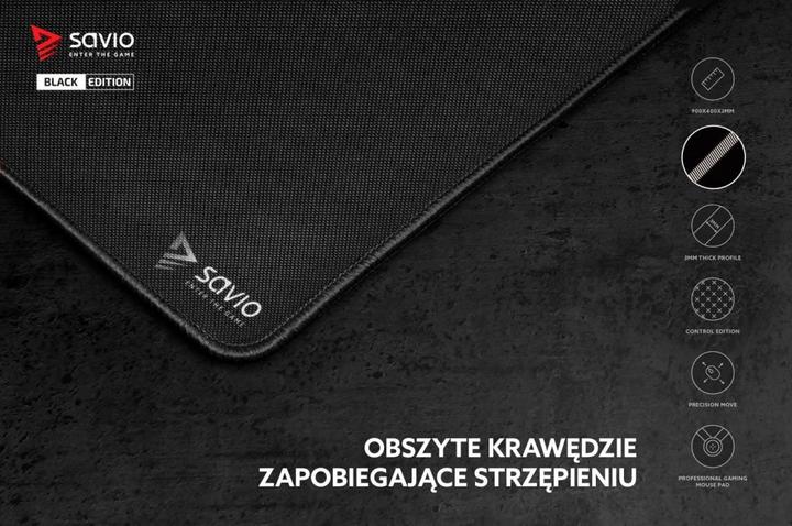 Immagine prodotto Savio Black Edition Precision Control XL 90x40 Tappetino per mouse da gioco nero (XL)