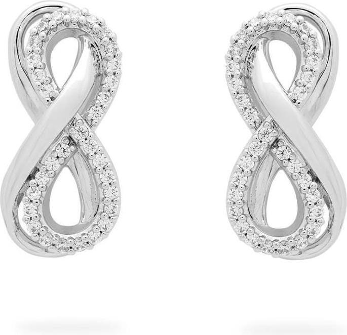 Actual product image Swarovski Hyperbola ear studs infinity white (Metal)