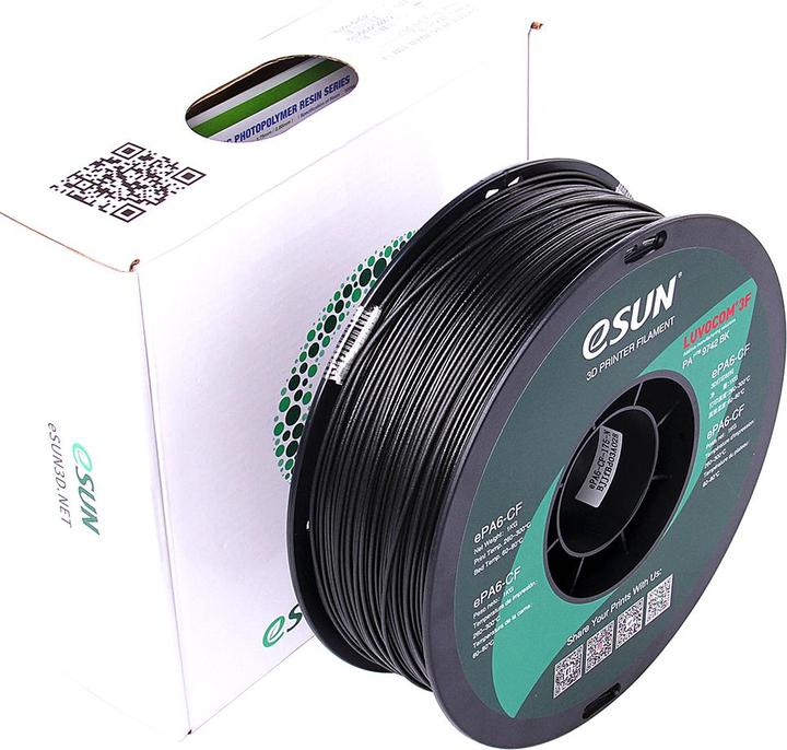 Image du produit eSUN ePAHT-CF Nylon Fibre de Carbone Filament 1.75mm 0.75Kg (Nylon, 1.75 mm, 750 g, Noir)