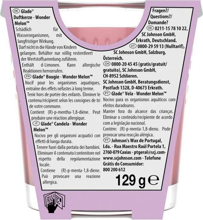 Produktbild Glade Duftkerze 129g Wondermelon (129 g)