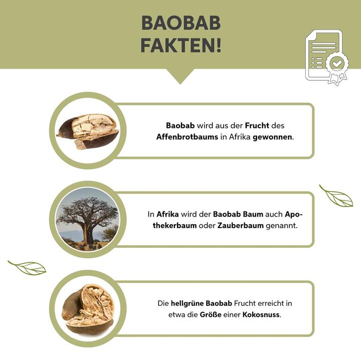 Actual product image Eltabia Organic Baobab Capsules | High Dose 1290mg daily dose (200 Piece, Capsules)