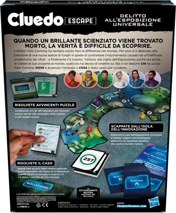 Actual product image Hasbro Cluedo Escape - Delitto all'Esposizione Universale (Italian)