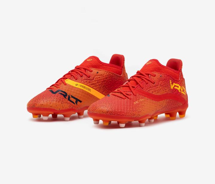 Actual product image Kipsta Kids' Lace-Up Football Boots Viralto III FG - Red (35)