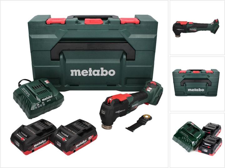 Produktbild Metabo MT 18 LTX BL QSL Akku Multitool 18 V Brushless Starlock Plus + 2x Akku 4,0 Ah + Ladegerät + m