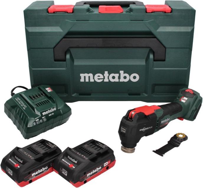 Produktbild Metabo MT 18 LTX BL QSL Akku Multitool 18 V Brushless Starlock Plus + 2x Akku 4,0 Ah + Ladegerät + m