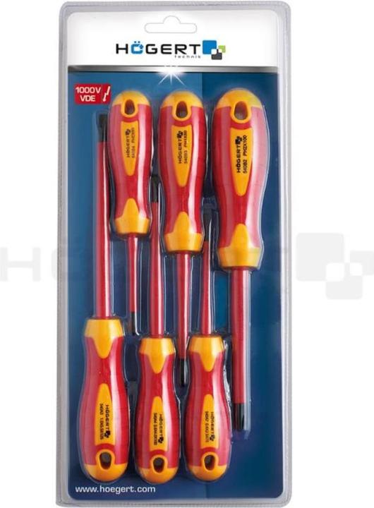 Produktbild Högert Schraubendreher-Satz 1000 V, 6-tlg., S2 Stahl (Kreuzschlitz)