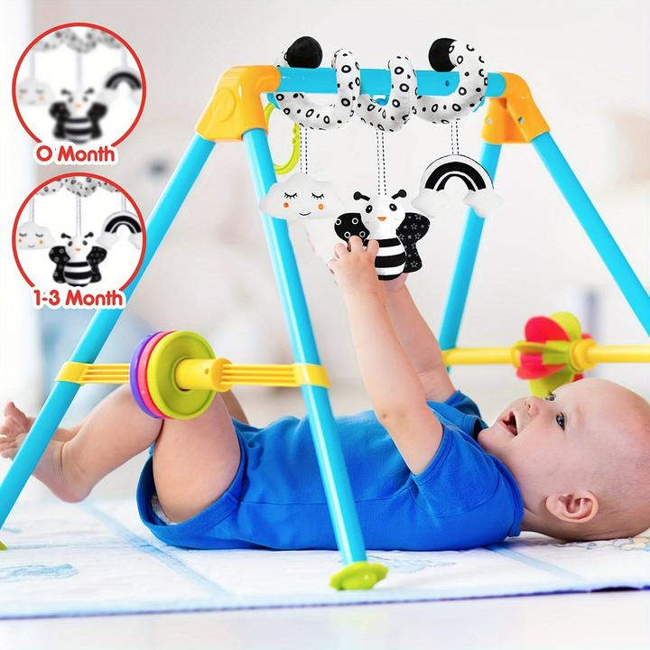 Immagine prodotto Activity Board Seggiolino giocattolo per bambini, carrozzina a spirale per bambini, bianco e nero ad alto contrasto