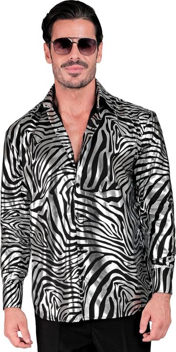 Immagine prodotto Widmann Silbernes Animal Print Party Fashion Hemd (Hemd), L/Xl