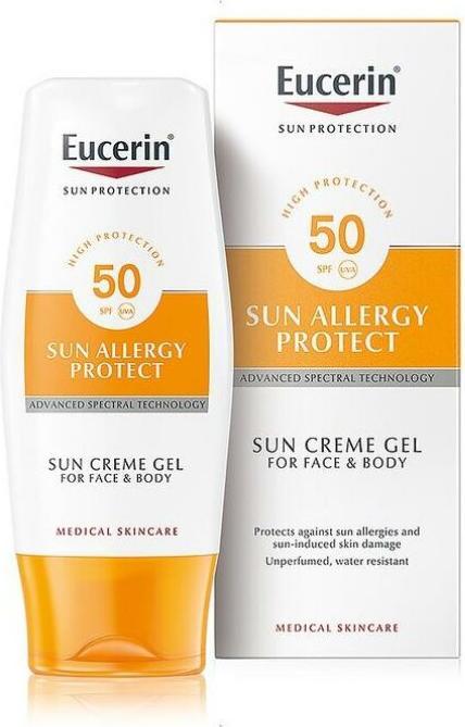 Actual product image Eucerin Sun Allergy Protect Sun Cream Gel (Suntan cream, SPF 50, 150 ml)