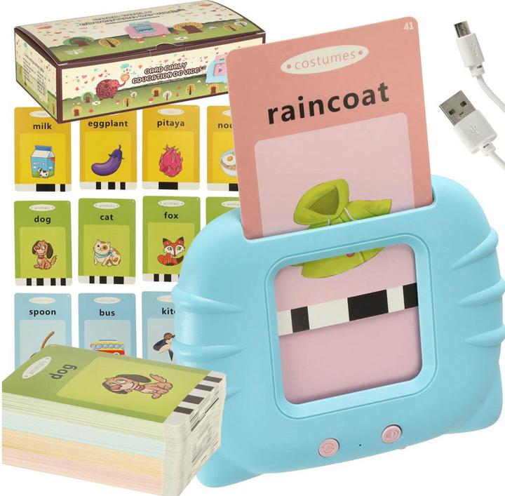 Image du produit Ikonka Lecteur de cartes flash pour apprendre des mots anglais 112 cartes