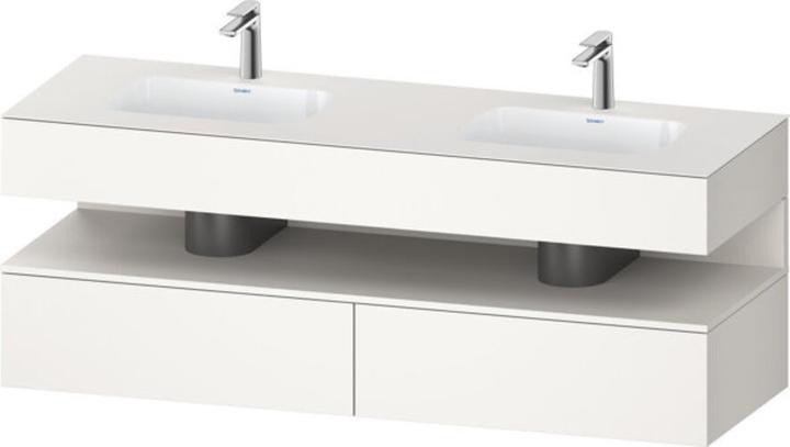 Immagine prodotto Duravit Lavabo da incasso Qatego con base lavabo a consolle, 1600x550x600mm, supermatt bianco nicchi