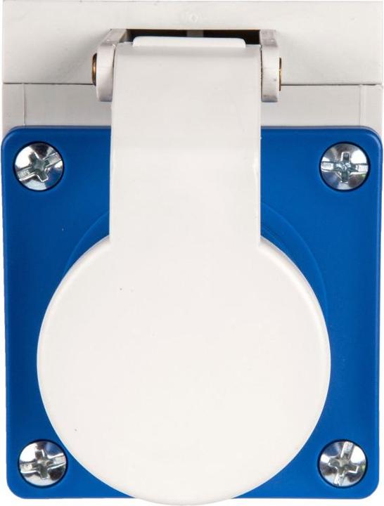 Actual product image PCE 513-6d Wall-mounted appliance test.16A 3p 6h with hinged cover (CEE 63/5)