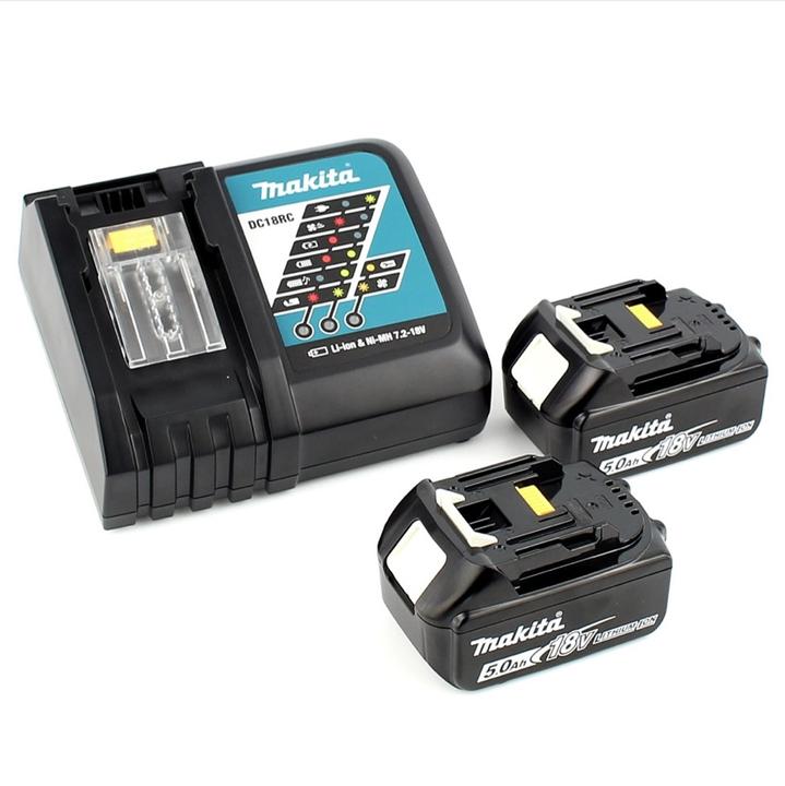 Actual product image Makita DPJ 180 RTJ 18 V Li-Ion battery groove cutter in Makpac + 2 x 5.0 Ah battery + charger